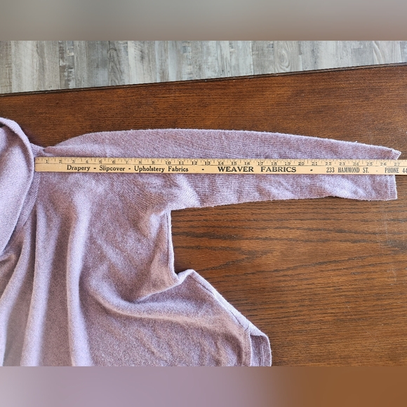 Max Studio 100% Cashmere purple cowl neck pull-over sweater L - Picture 9 of 11